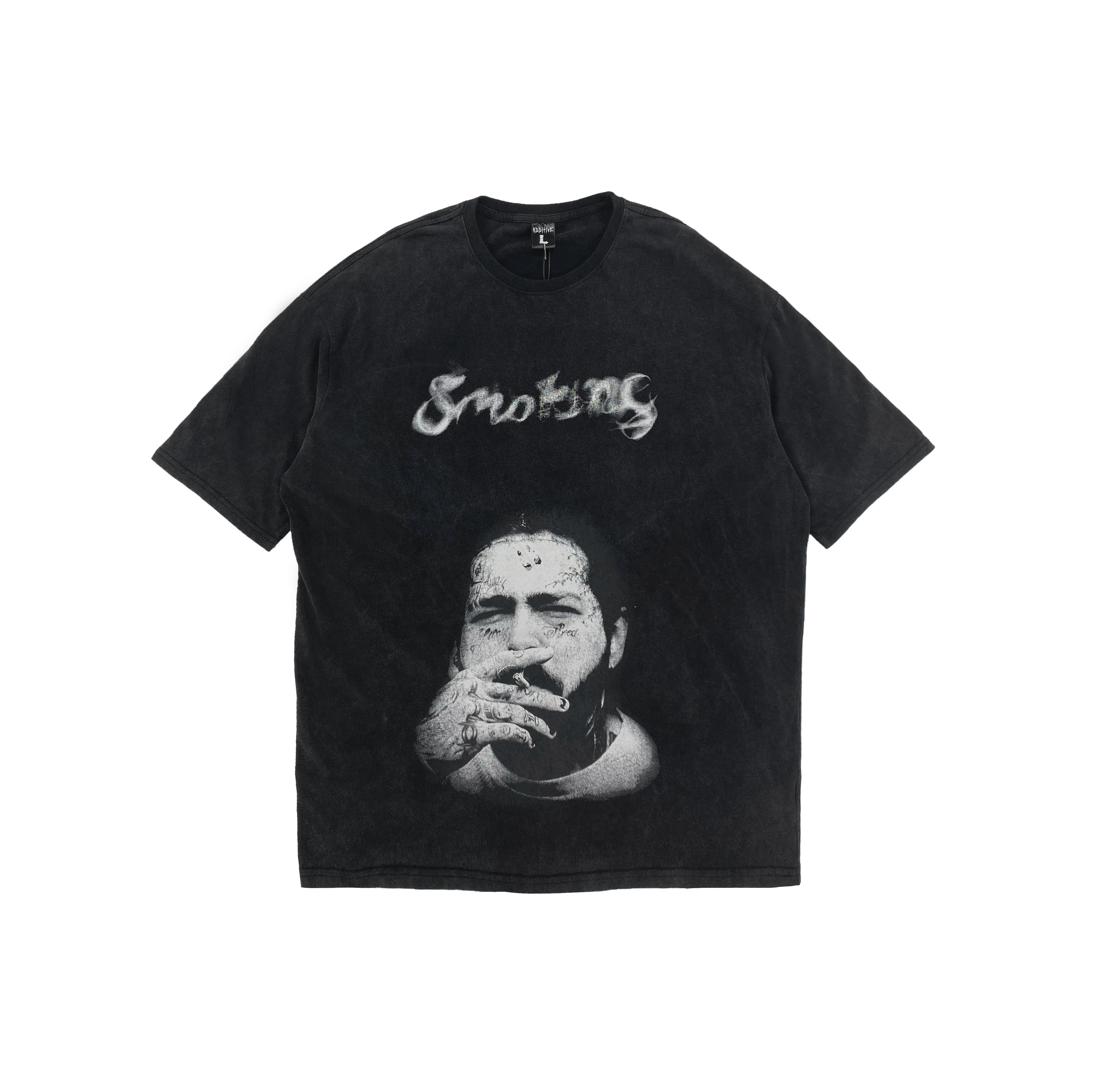 Футболка оверсайз post malone smoking streetstyle из хлопка | Мужская одежда
