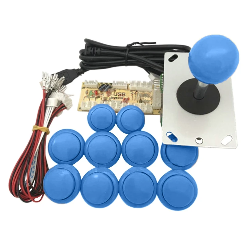 

Arcade Joystick DIY Kit Zero Delay USB Encoder to PC PS3 Sanwa Push Buttons 875D