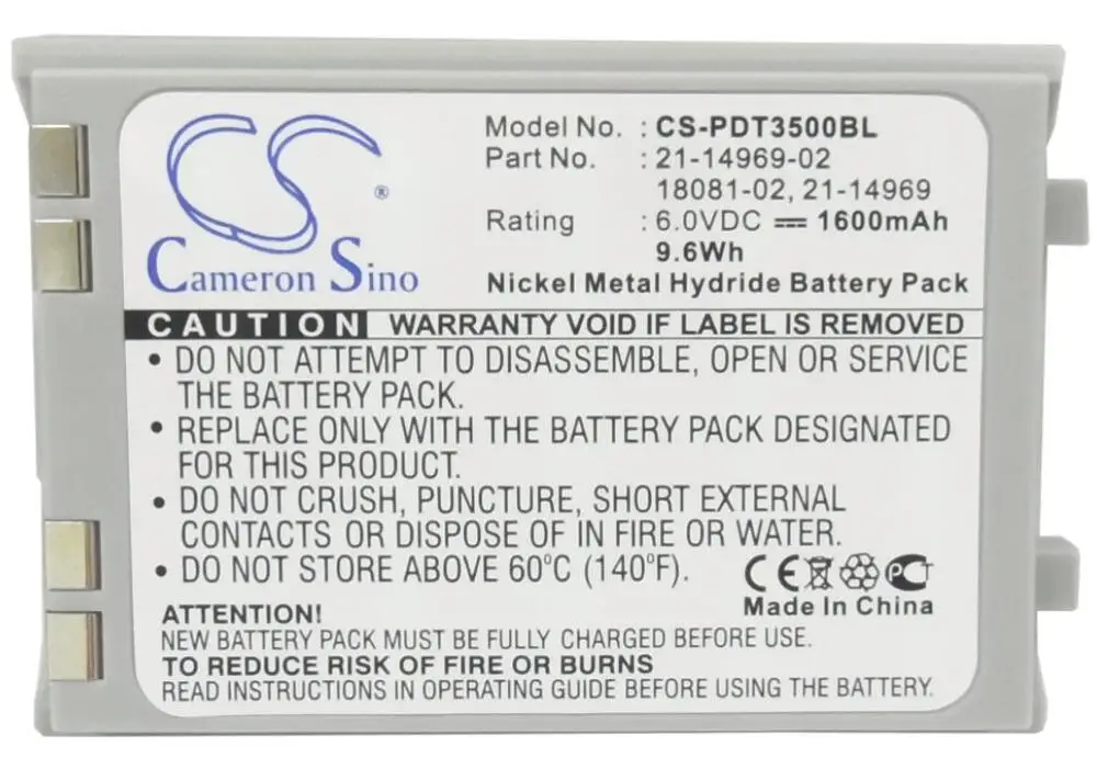 

cameron sino 1600mah battery for SYMBOL PDT3500 PDT3510 PDT3540 18081-02 21-14969 21-14969-02 50-14000-011 50-14000-059