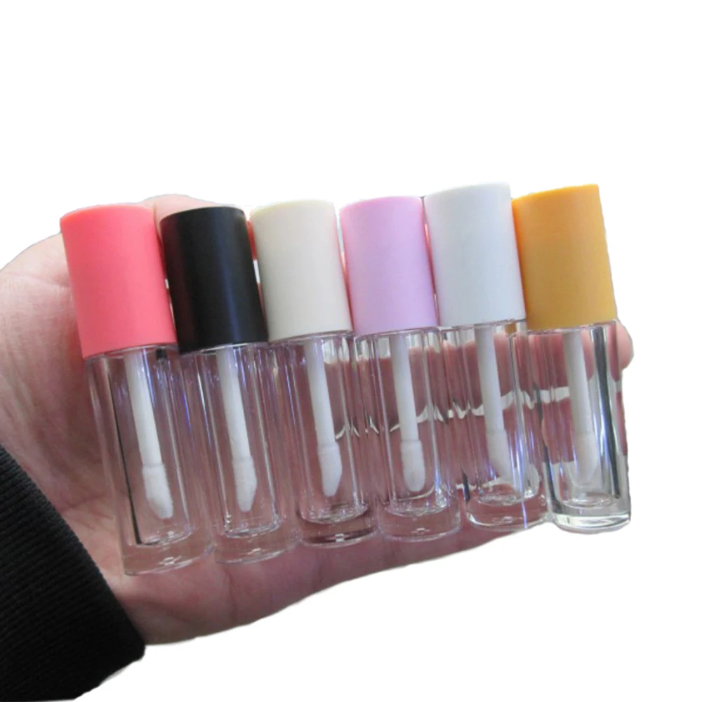 

200Pcs 3.5ml Empty Lip Gloss Tubes Empty Cosmetic Containers Lipstick Jars Balm Tube Cap Container Maquiagem Travel Makeup Tools