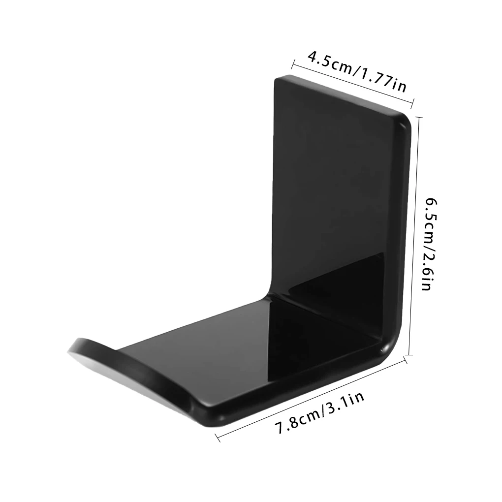 

Universal Durable L Shape Headphone Wall Mount Simple Hook Headset Hanger Stand Headphone Holder Display Under Desk Easy Install