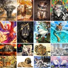 Алмазная 5D картина сделай сам, Набор для вышивки крестиком с животными, полная Алмазная вышивка, мозаика, картина, Набор для вышивки крестиком, Подарок Стразы