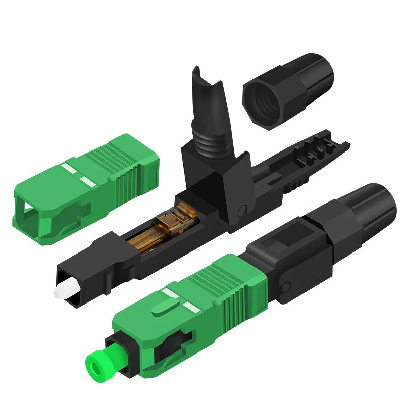 SC/APC UPC Fiber Optic Quick Connector Cable Cold-Connection-Adapter FTTH Fiber Optic Fast Connector SC Fiber Field Assembly