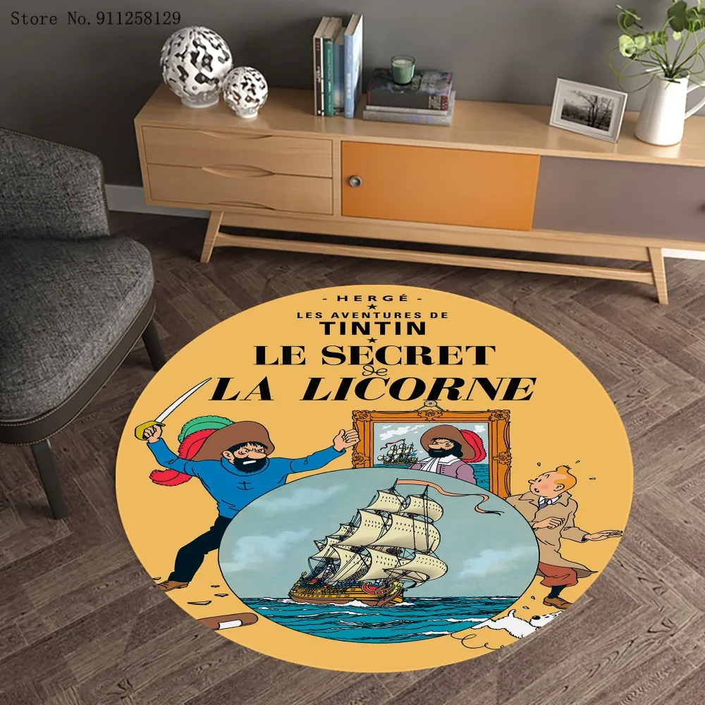 

Мультяшный круглый ковер с анимацией, 3D принт, приключения, оловянные ковровые покрытия, домашний Обычный коврик, Домашний напольный коврик...