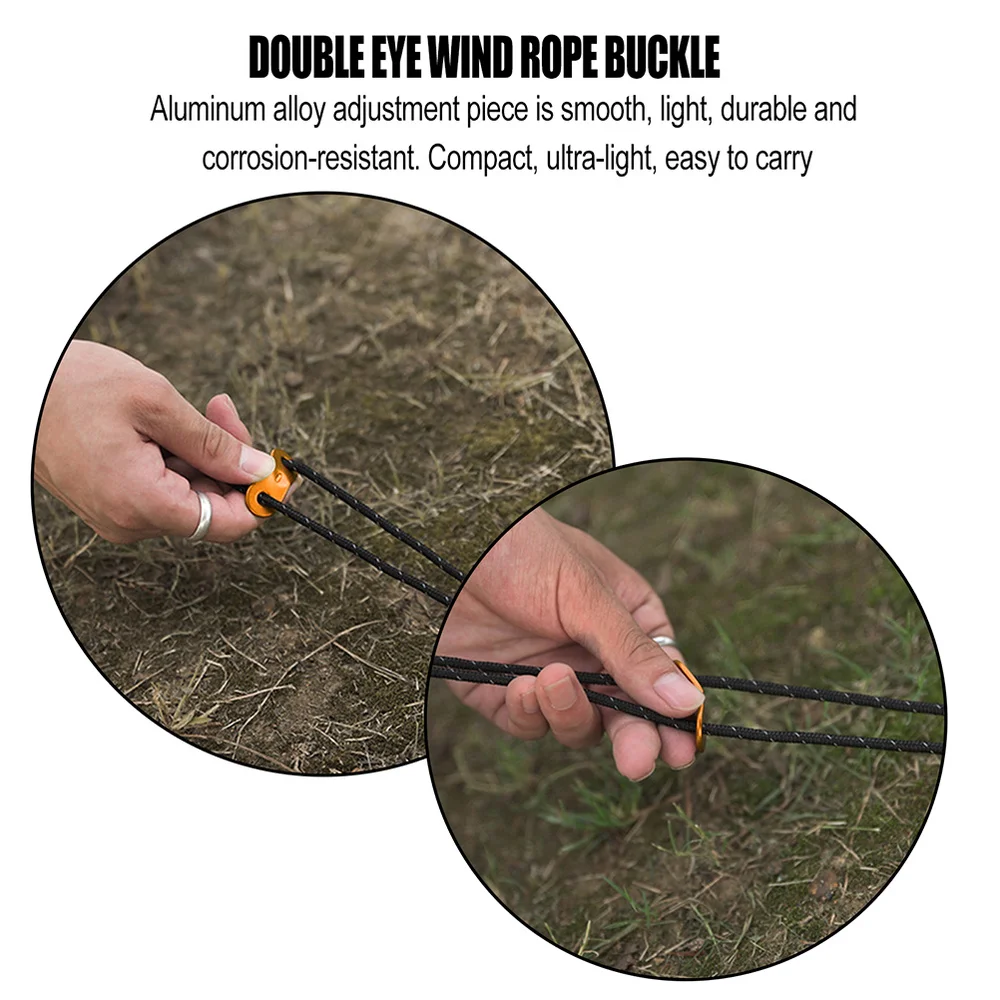 

30 Pcs Camping Tent Wind Rope Buckles Aluminum Alloy Tent Wind Rope Buckles