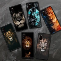 animals the lion smart soft phone case for samsung a01 a02 a11 a32 a20e a32 m10 m20 m30 m31 m31s m21 soft cover coque