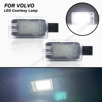 2pcs led courtesy trunk light footwell welcome door boot lamp for volvo v40 v40cc 2013 up v60 2012 up s60 s80 xc40 xc60 xc90