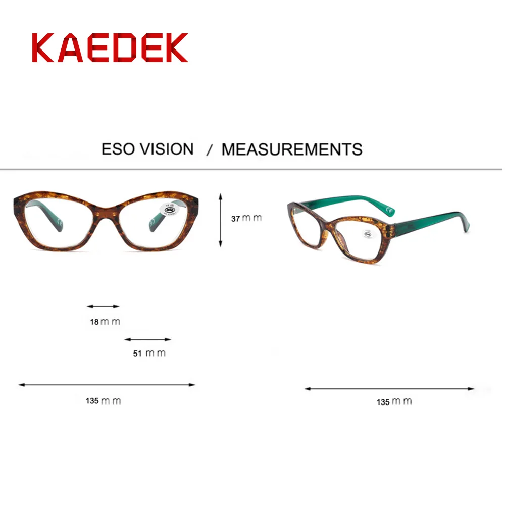 

KAEDEK women Clear Reading Glasses Flower Printed Spectacles Anti Blue-ray Unisex Eyewear +1.0 +1.5 +2.0 +2.5 +3.0 +3.5