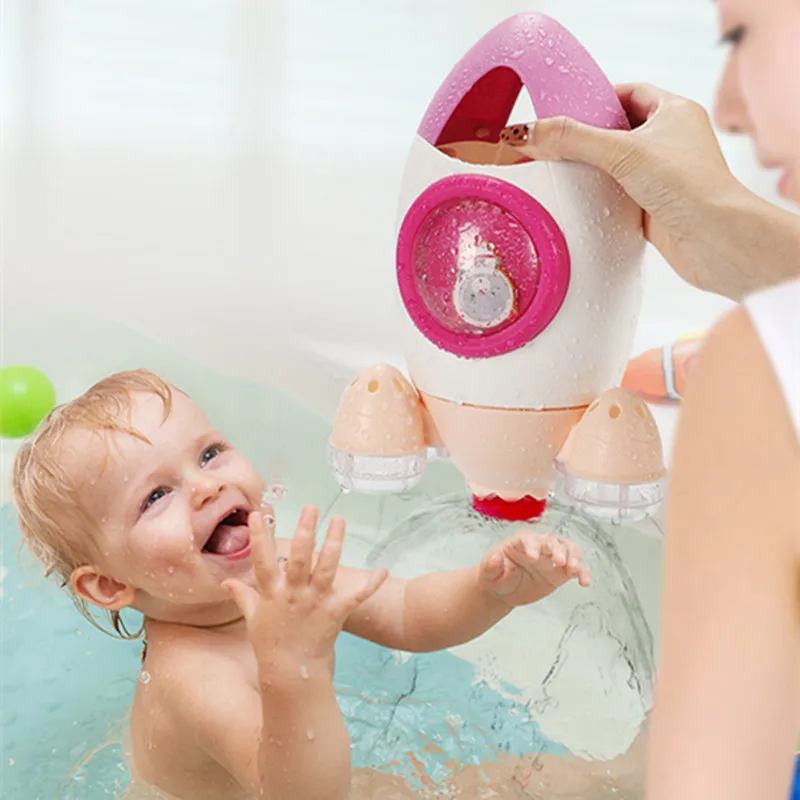 Rotating Spray Пузырьковые крабы Музыка Детские Игрушки для ванны детский бассейн Ванна Для Купания Мыло машина автоматический пузырь смешной Краб Лягушка Облако утка Ванна - Color: Rotating Spray
