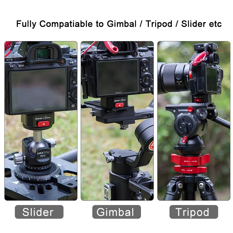 Ulanzi Claw Quick Release Plate Clamp DSLR Gopro Action Camera Tripod Adapter Mount Plate Board Shoulder Strap Clamp Adapter