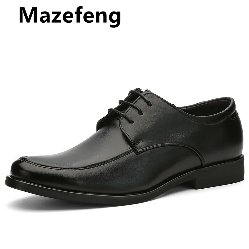 

2021 New Men Dress Shoes High Quality Leather Formal Shoes Men Big Size 38-44 Oxford Shoes for Men Fashion Office Shoes Men