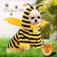 cartoon bee with wings small dog clothes winter chihuahua coat french bulldog puppy jacket cosplay ropa perro cats pet clothes