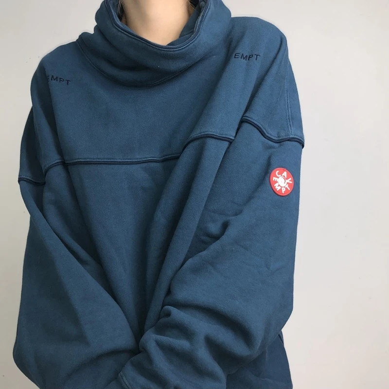 

Best Quality Cavempt C.E 20AW OVERDYE DEVIDE STAND COLLAR SWEAT Fashion Crewneck Men 1:1 Sweatshirts Cav Empt Women Hoodies