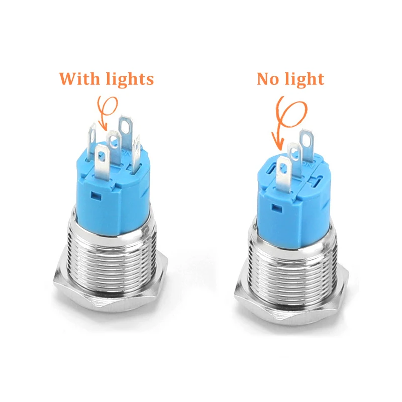 12V металлический кнопочный переключатель Мощность Кнопка Водонепроницаемый на