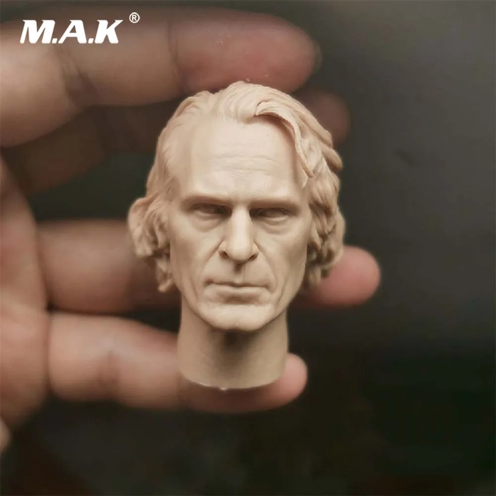 Мужская голова в масштабе 1/6 модель Scuplt из ПВХ клоун Хоакин Феникс Неокрашенная