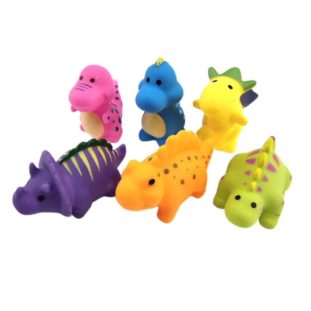 

6pcs Animals Swimming Water Toys Baby Bathtub Dinosaur Toys Water Squirt Fun Bath Toy Bathroom Float Set Baby Bath Toys
