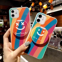 luxury rainbow smiley for apple iphone 11 12 pro max case mini x xs xr 6 6s 7 8 plus se 2020 for huawei nova 4 5 p 30 40 cover
