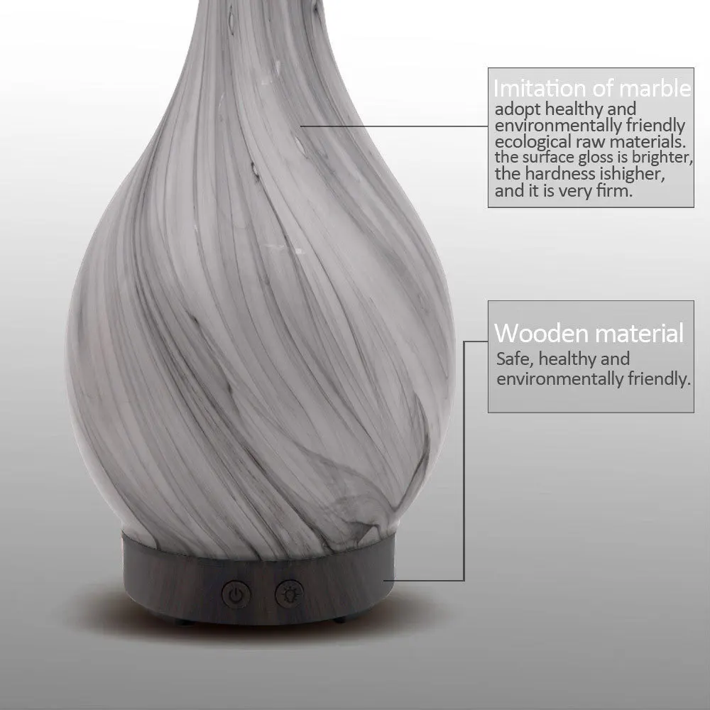 

100ML Wooden Glass Aromatherapy Essential Oils Diffuser Air Nebulizer Humidifier