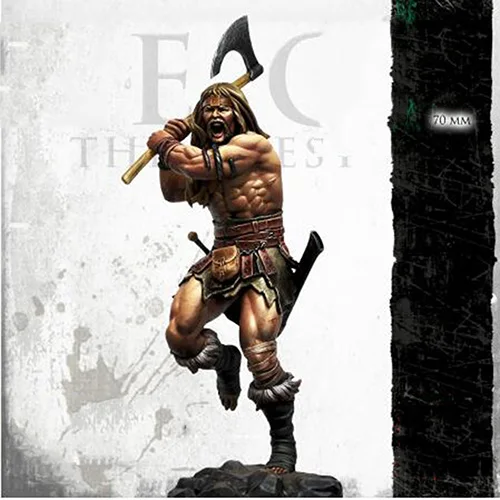 

1/24 70mm ancient warrior stand with axe (WITH BASE )Resin figure Model kits Miniature gk Unassembly Unpainted