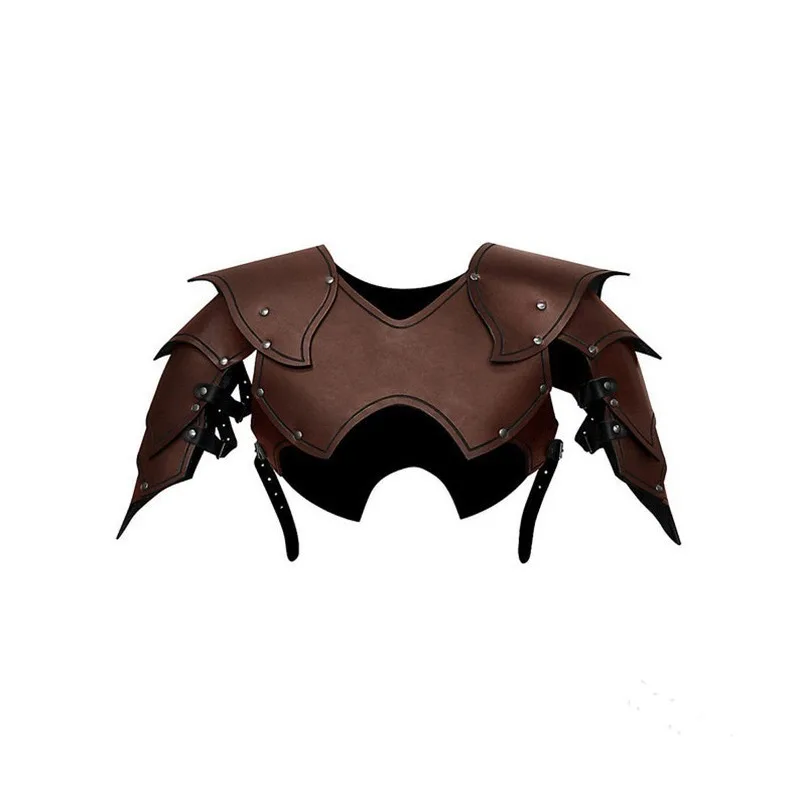 Костюм для косплея средневекового эльфа женский кожаный жилет с бретелями и