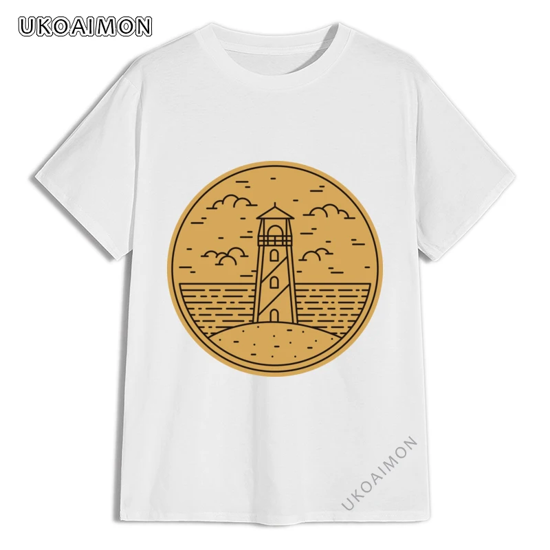 

New Arrival Lighthouse Party Prevalent T-Shirts Custom Punk TShirts Cute Retro Tees Unisex Fitness Tight T Shirts Gifts