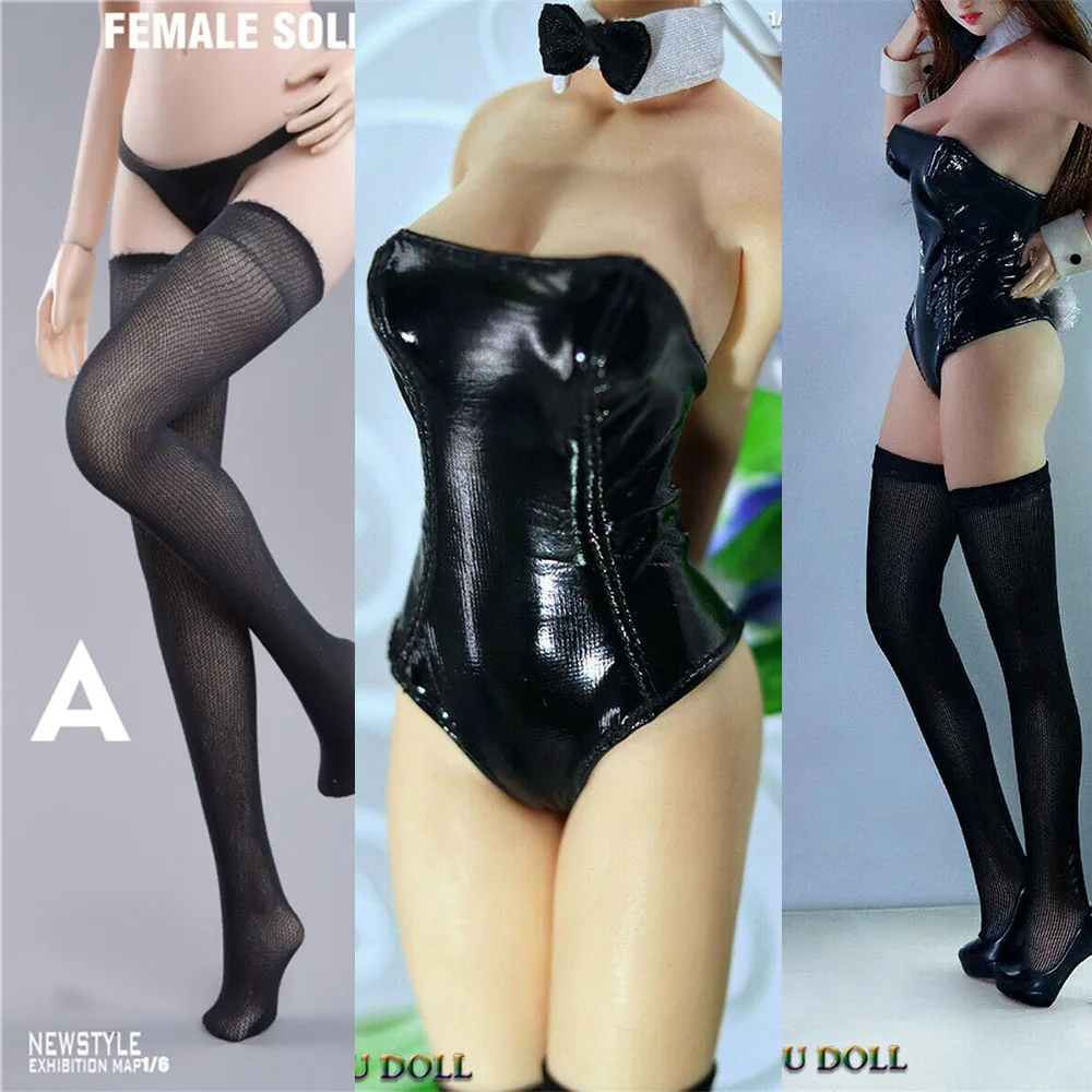 

JOA-31 1/6 пикантные женские бесшовные ноги носки 6 Цвета Кожи Плотный Комбинезон с изображением кролика «Банни»; Модель для детей возрастом от ...