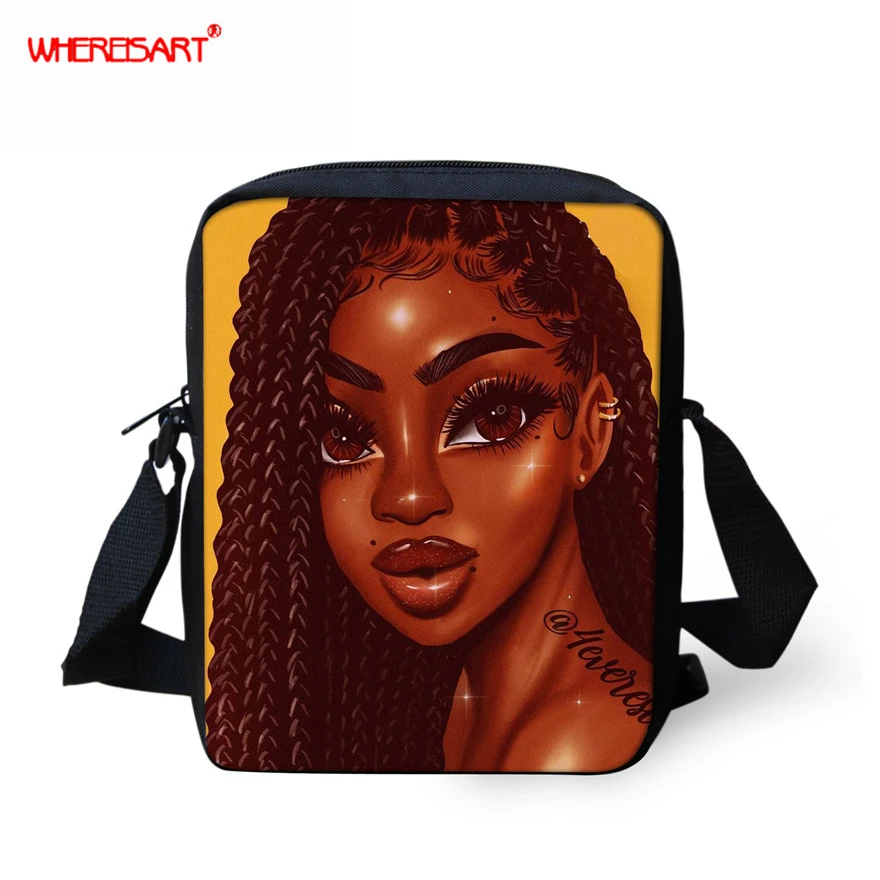 Женская Холщовая Сумка WHEREISART черная через плечо для девушек 2019|Сумки с ручками| |