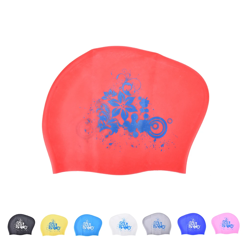 

100% Latex Silicone Swimming Cap For Long Hair Women's Waterproof Swim Caps Ladies Diving Hood Hat For Kids Garras Casquette