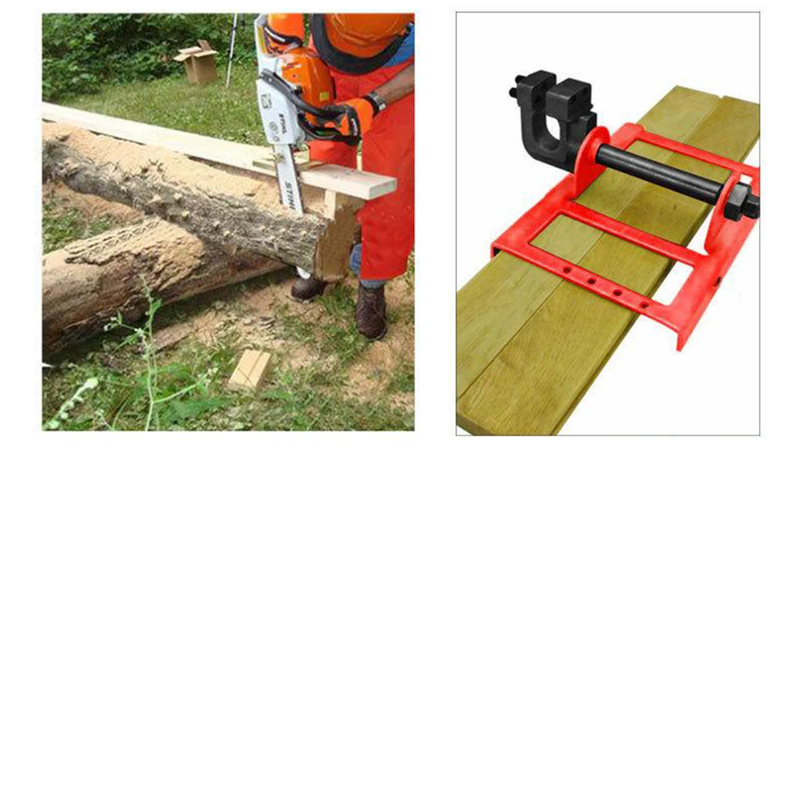 

Lumber Cutting Guide, Wood Lumber Board Cutting Tool Adjustable Saw Chain Wood Timber Open Frame Durable Chainsaw Attachment