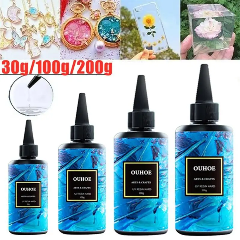 

30G/100G/200G Uv Resin Ultraviolet Curing Acrylic Resin Crystal Clear Glue Maken Casting Coating Resin Mold Nieuw Uv