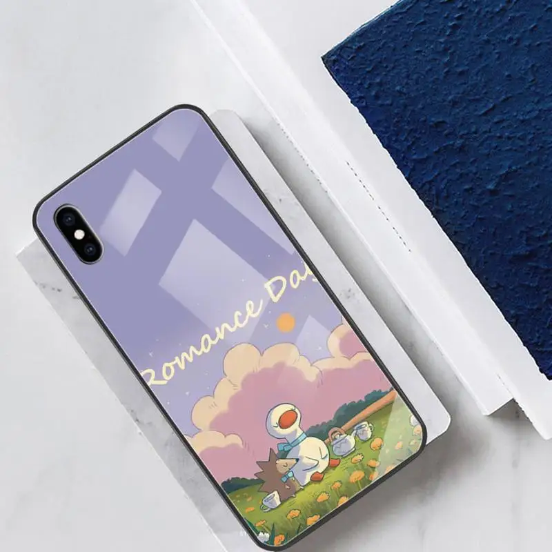 

Bear Glass Phone Case Fundas Coque for IPhone 12 11 Pro Max Cases XR XS 7 8 Plus Cover Accessories Baby Rabbit Kids Couple