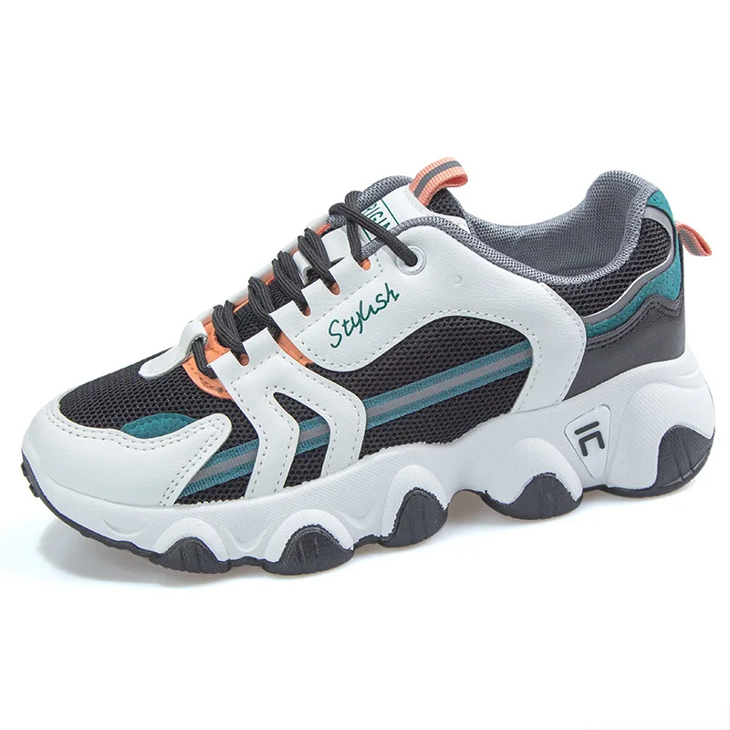 

Sports Shoes Women's Spring and Autumn 2020 New Casual Students Breathable Wild Running Shoes Thick-soled Old Sneakers
