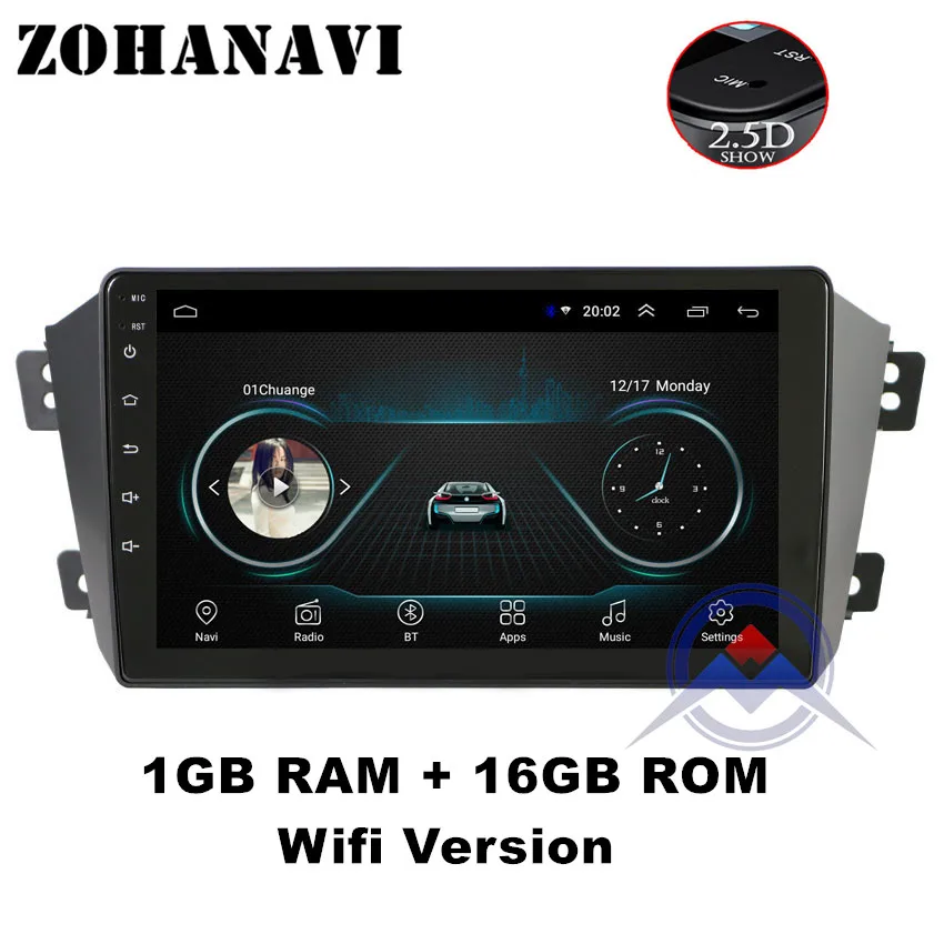 Radio 1G 16G ZOHANAVI Android 9,0 2.5D 9 дюймовый автомобильный радиоприемник для Geely Emgrand GX7 EX7 X7 автомобильный DVD gps навигатор с картами - Цвет: Radio 1G 16G