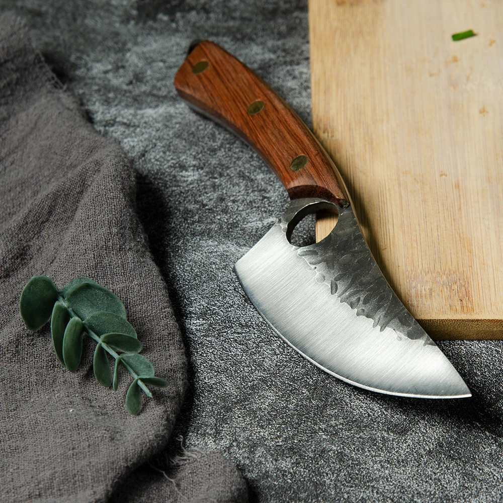 

Xyj 5'' Full Tang Boning Knife Kitchen knife Stainless Steel Meat Fish Filleting Knife Slaughtering knife Deboning Accessories
