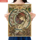 Постер AIMEER Hayao Miyazaki из аниме Небесный город, ностальгическая винтажная крафт-бумага, стикер на стену, 36*51 см