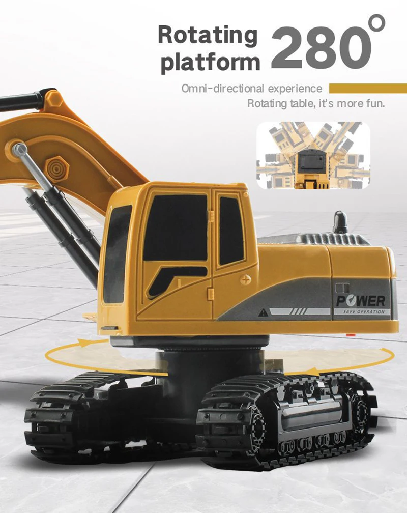 1:24 6CH \ Радиоуправляемый экскаватор игрушка инженерный транспорт Caterpillar