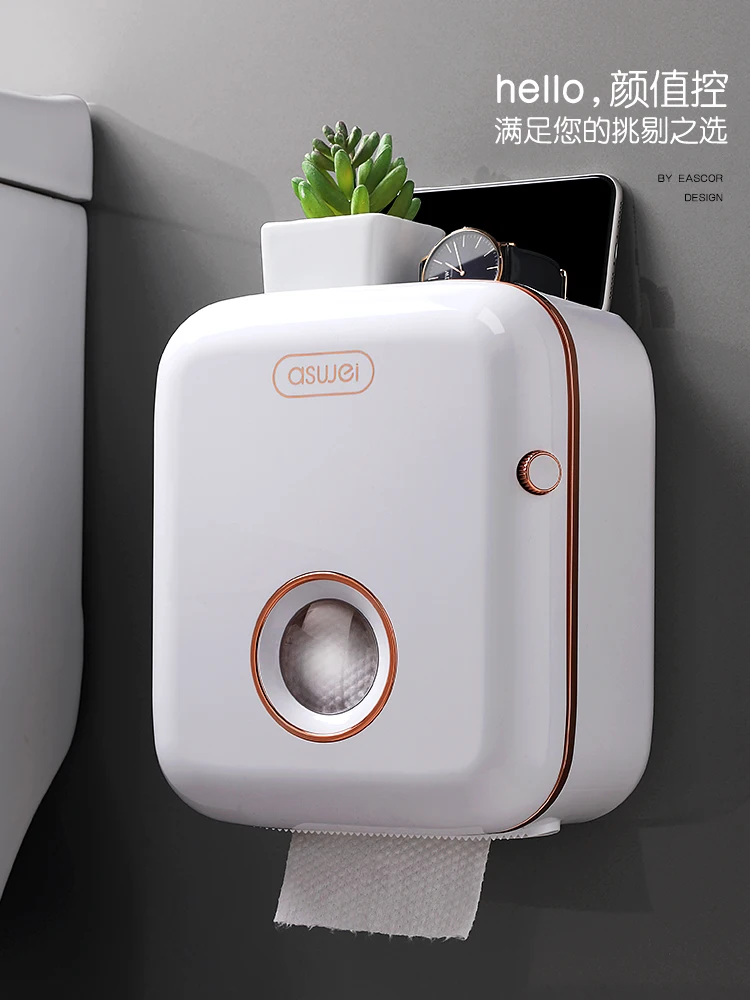 

Wall-Mounted Bathroom Tissue Dispenser Tissue Box for Multifold Paper Towels Tissue Storage Box Drawer Bathroom Product