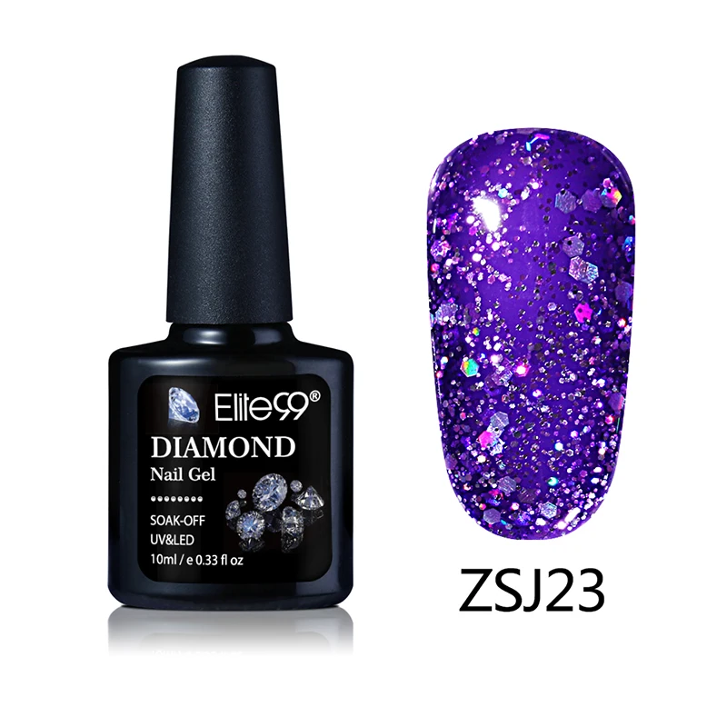 ZSJ23 Elite99 термальный ультратонкий блеск 3 цвета личная гигиена меняющийся цвет Снежинка температурный гель для изменения цвета ногтей - Цвет: ZSJ23