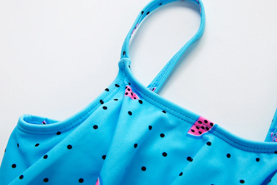 Новинка 2019 купальник для девочек с оборками Танкини арбузами костюмы женский