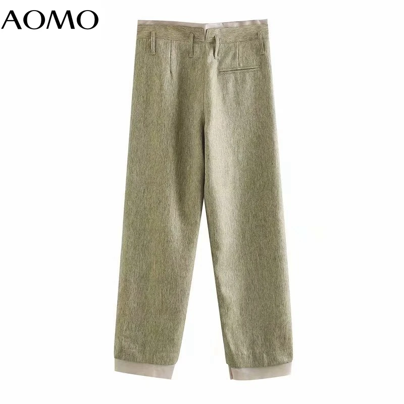

AOMO fashion women summer thin suit pants trousers 2020 new office lady long pants pantalon 5Z177A