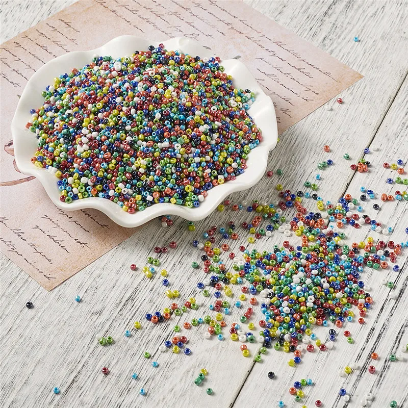 Бусины из чешского стекла 2/3/4 мм бусины разделители Круглые разноцветные для