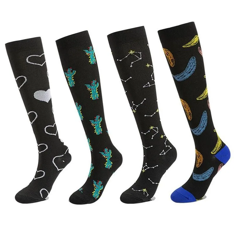 

Fashion Compression Socks Men Women Knee High Funny Type Sportrs Running Socks Anti Fatigue Pain Relief Varicose Veins Stocking