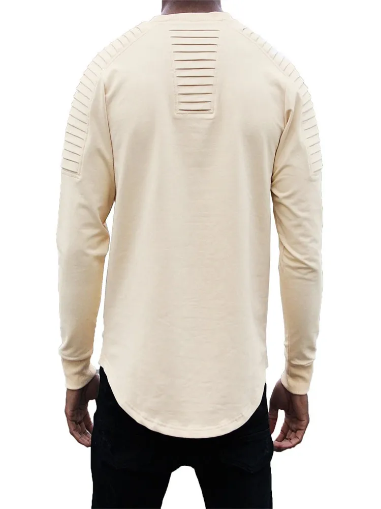 

2020 European and sk American men's casual round neck long sleeve youth T-shirt 1199