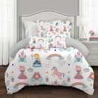 Детский комплект постельного белья для девочек, пододеяльник для принцессы, пододеяльник с радужной юбкой-годе, пододеяльник 150x200, односпальный, двуспальный, Королевский, x