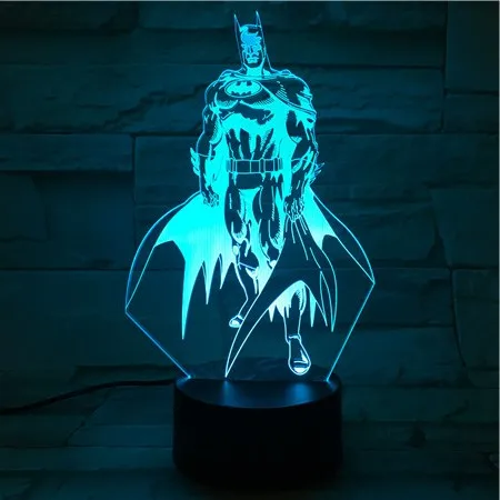 3d фигурка из фильма VCity лампа Бэтмена DC фанаты мультяшный ночник 3D светодиодный