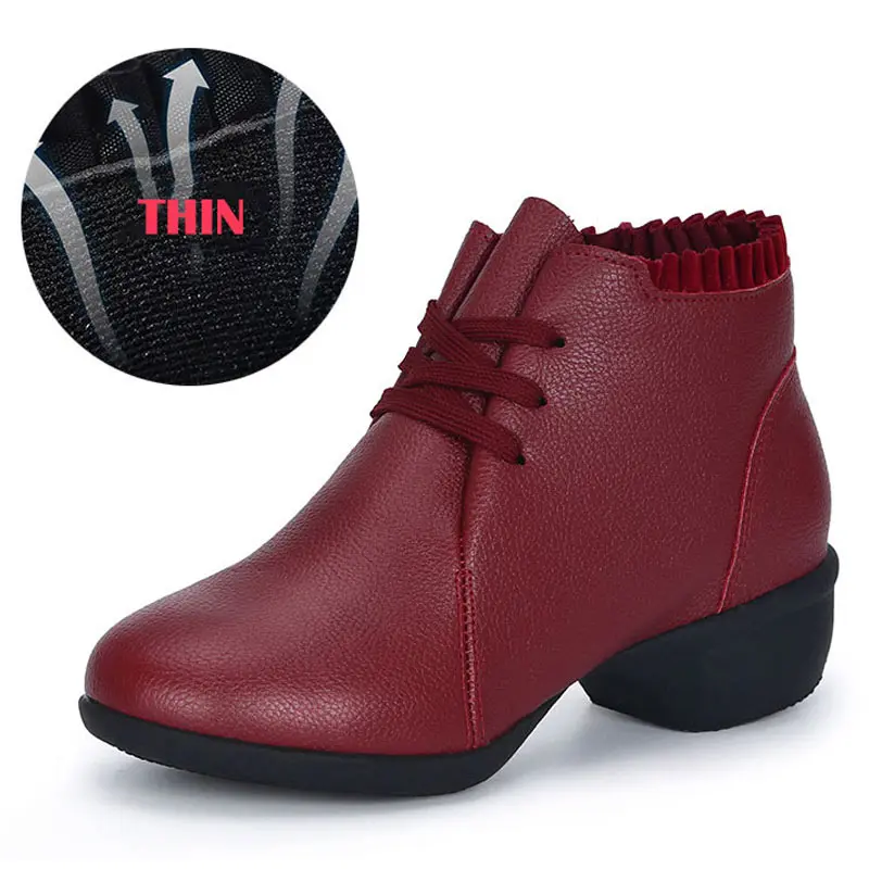 Women Dance Shoes Jazz Woman's Modern Dancing Shoes Autumn Winter White Black Soft Bottom Size 35-41 Square Sports Female Shoes