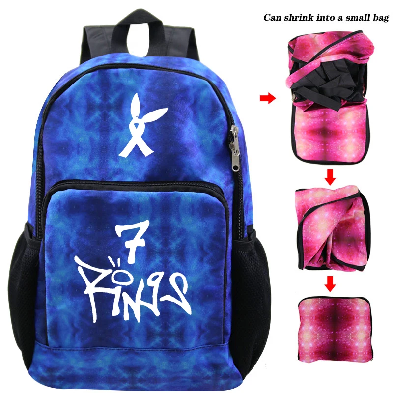 knapsack 15 Ариана Гранде рюкзак складной упакованный рюкзак женский мужской рюкзак для подростков мальчиков и девочек сумки для ноутбука/дорожные сумки Machila Escolar - Цвет: knapsack 15