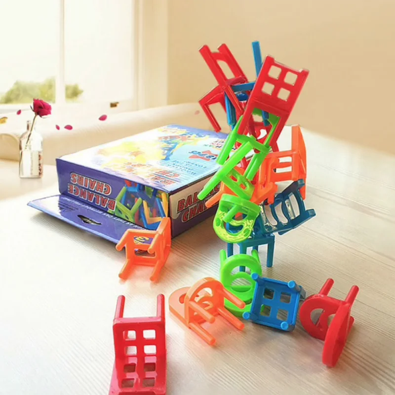 18 шт./компл. игрушка Баланс стулья игры родитель ребенок сбор интерактивные