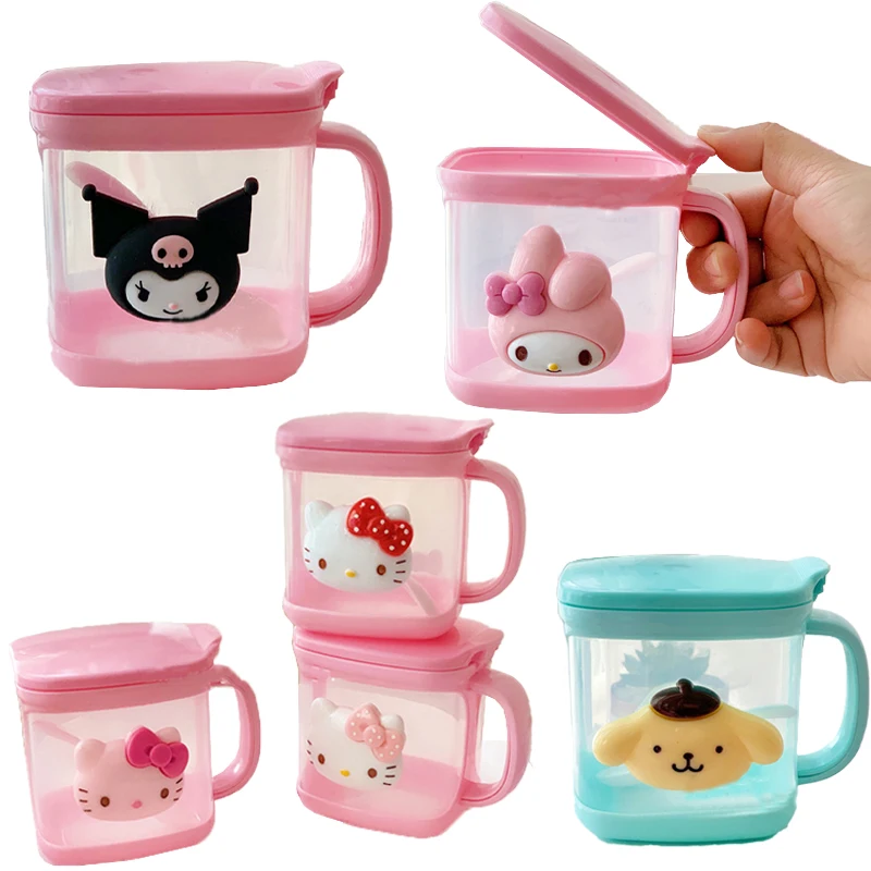 

Sanrioed приправа коробка Kawaii комикс Mymelody бытовые кухонные принадлежности пластиковая коробка Cinnamoroll Пылезащитная герметичная коробка для при...