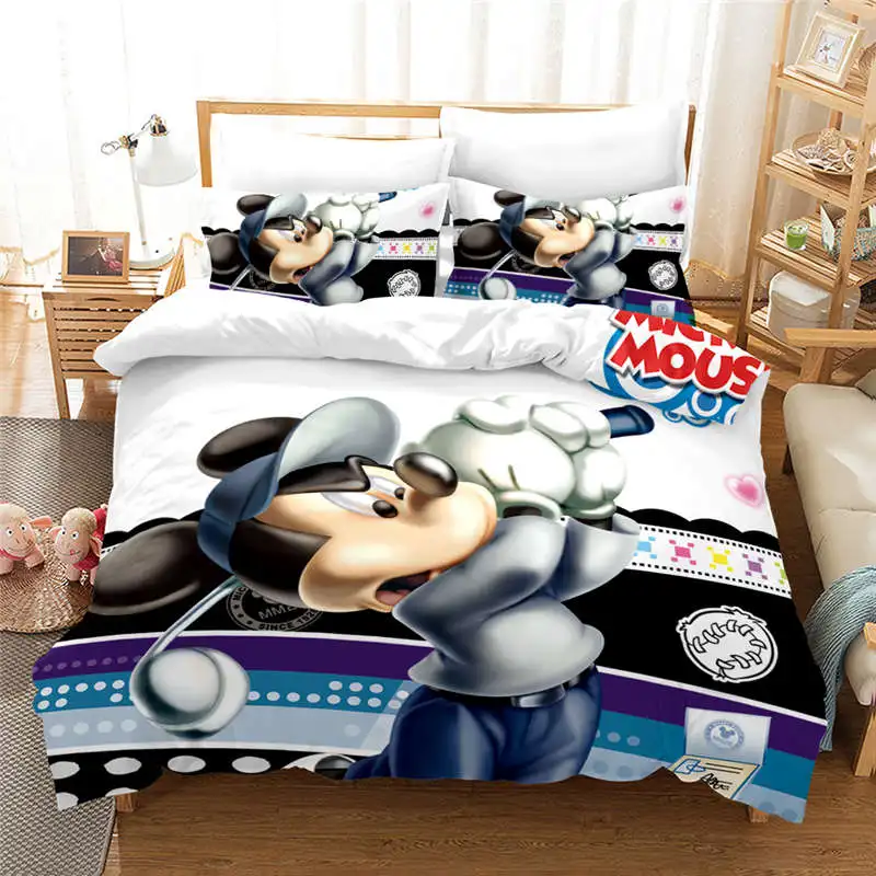 Disney bedding 6 Баскетбольный Комплект постельного белья с Микки Маусом, двойной размер, постельное белье для детей, пододеяльник, пододеяльник для мальчика, домашний, двуспальный, 3D - Цвет: Disney bedding 6